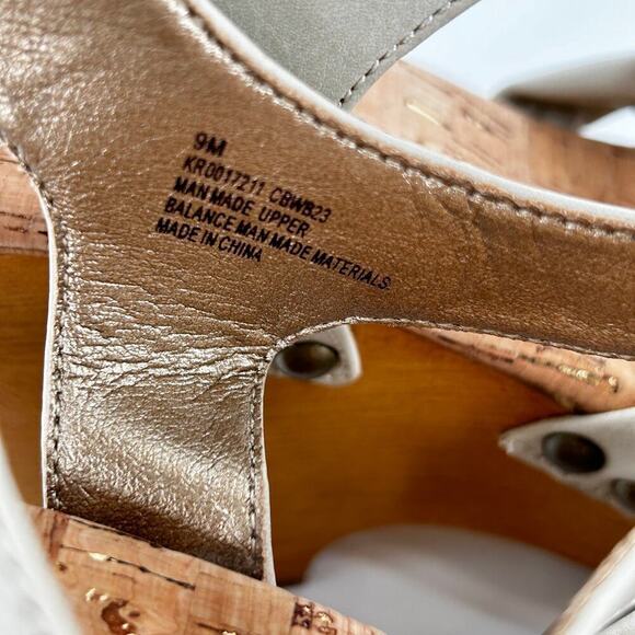 Korks Dawson Wedge Sandals 9 NWOT White Knot Boho Beach Travel Kork Ease Comfort - Picture 6 of 7